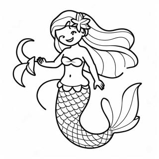 Fagur Hafmeyja Med Flaedandi Hari Litabok 1994 2128