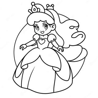 Prinsessa Peach I Bleikum Kjol Litabok 23136-5049