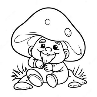 Sofandi Dvergur Undir Svepp Litabok 24442-5327