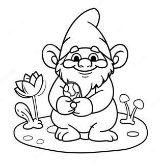 Dvergur Ad Leika Ser Med Frosk Litabok 24443-5329