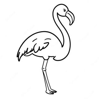 Fagur Flamingo Ad Standa A Einni Faetinum Litabok 25711-5603