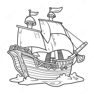 Pirataskip Med Jolly Roger Litabok 27570-5999