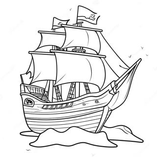 Pirataskip Med Jolly Roger Litabok 27570-6000