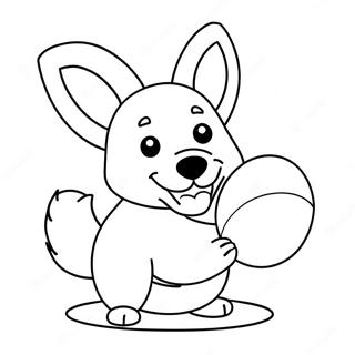 Saetur Corgi Hvolpur Ad Leika Ser Med Bolta Litasida Litasíður