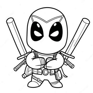 Fyndinn Deadpool Med Sverdum Litabok 30557-6660