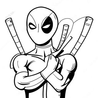 Deadpool Med Hjarta Litabok 30558-6664