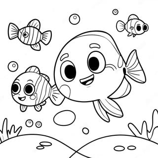 Bubble Guppies Leika Sér Í Hafinu - Litasíða Litasíður