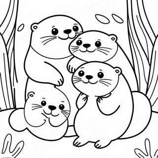 Glad Otter Fjolskylda Litabok 36695-8024