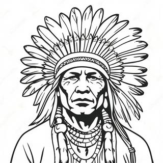 Indianahofdingi I Hefdbundnum Klaedum Litabok 37454 8181