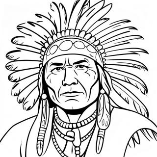 Indianahofdingi I Hefdbundnum Klaedum Litabok 37454 8183