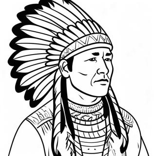 Indianahofdingi I Hefdbundnum Klaedum Litabok 37454 8184