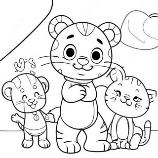 Daniel Tiger Ad Leika Ser Med Vinum Litabok 39456-8615