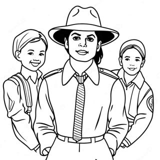 Michael Jackson Með Börnum Litabók Litasíður