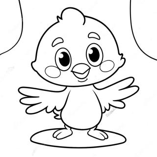 Tweety Bird Með Stóru Brosi Til Að Lita Litasíður
