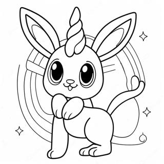 Sylveon Med Regnbogabakgrunni Litabok 50725-11104