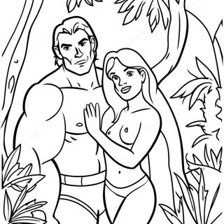 Tarzan Og Jane I Frumskoginum Litabok 54361-11893