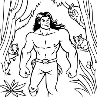 Tarzan Med Dyrum Frumskoginum Litabok 54363-11902