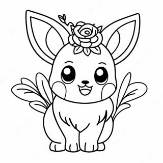 Eevee Med Blomakoronu Litabok 58828 12885