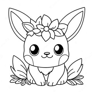 Eevee Med Blomakoronu Litabok 58828 12888