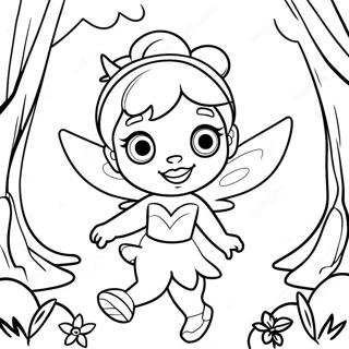 Tinker Bell Í Töfrandi Skógi Litunarsíða Litasíður