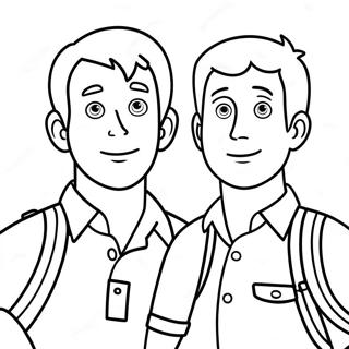 Chris Og Martin Kratt Ævintýri Litunarsíða Litasíður