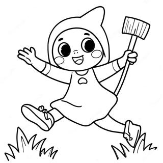 Kiki Flýgur Á Hreiðri Sínu Litabók Litasíður