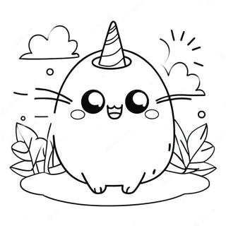Fyndinn Pusheen Med Solgleraugu Litabok Litasíður