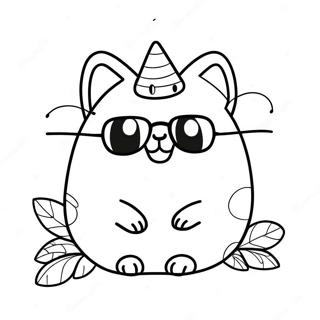 Fyndinn Pusheen Med Solgleraugu Litabok Litasíður