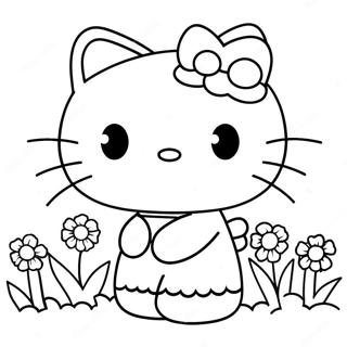 Hallo Kitti Med Blomum Litabok 68230-14929