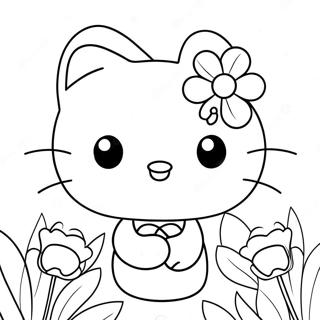 Hallo Kitti Med Blomum Litabok 68230-14930