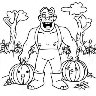 Vinalegur Frankenstein I Graskerjagardi Teikningarsida 72060-15903