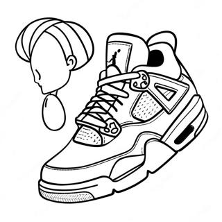 Stilhrein Jordan 4 Sneakers Litabok 72214-16022