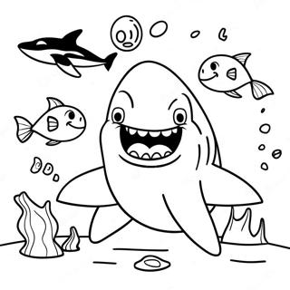 Teiknimynd Megalodon Med Vinum Litabok 72570-16295