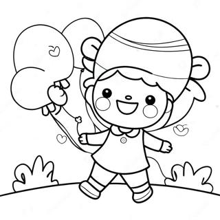 Hamingjusom Kawaii Stelpa Med Blodrur Litabok 73473-17001