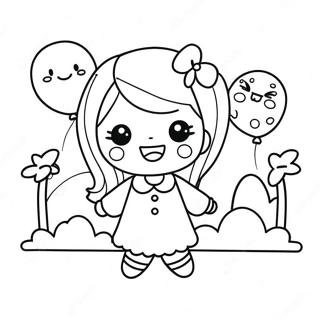 Hamingjusom Kawaii Stelpa Med Blodrur Litabok 73473-17003