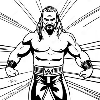 Vibrant Wwe Wrestler Entrance Coloring Page Litasíður