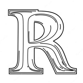 Retro Bokstafur R Litabok 75576-18634