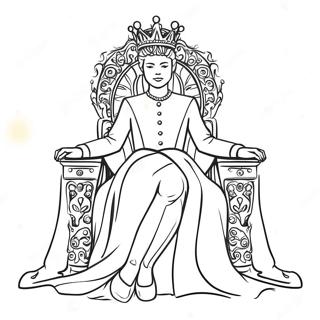 Konungleg Drottning Sitjandi A Hasaeti Litabok 77190-19877