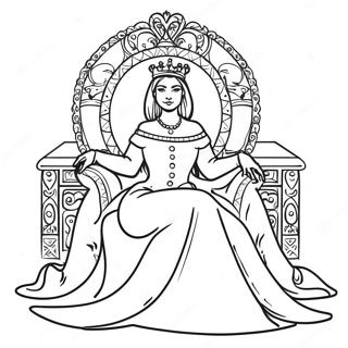 Konungleg Drottning Sitjandi A Hasaeti Litabok 77190-19880