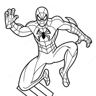 Spiderman 2099 Með Flott Tæki Litunarsíða Litasíður