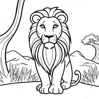 Storkostlegur Ljon I Savanna Lita Bok 79099-21352