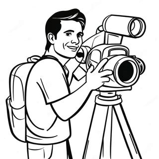 Kameramadur Med Stort Myndavel Litabok 80493-22426