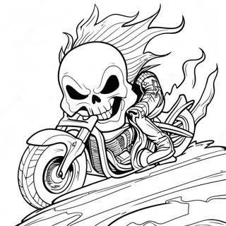 Ghost Rider Litunarsíða Litasíður