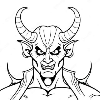 Skelfilegur Demon Med Hornum Litabok 82060-23640