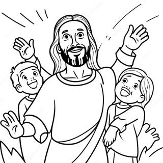 Gladur Jesus Med Bornum Litabok 84753 25773