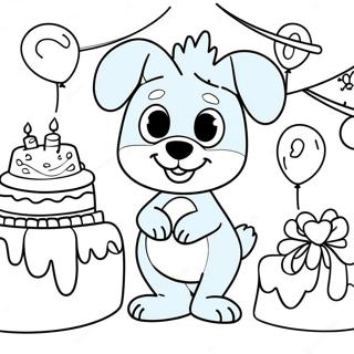 Bluey Birthday Litabók Litasíður