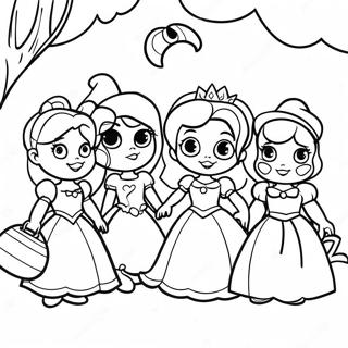 Stór Disney Halloween Litaskemmtunarsíður