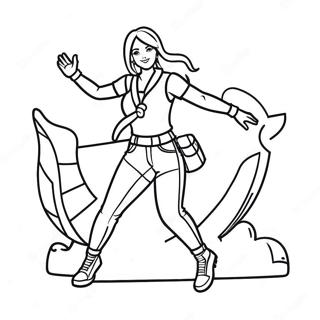 Litabok Fortnite Stulka Dansar Litasíður