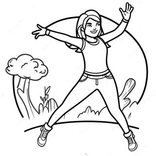 Litabok Fortnite Stulka Dansar Litasíður