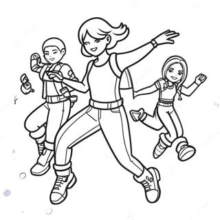 Litabok Fortnite Stulka Dansar Litasíður